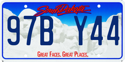 SD license plate 97BY44