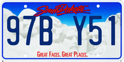 SD license plate 97BY51