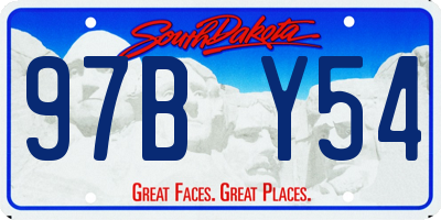 SD license plate 97BY54