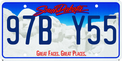 SD license plate 97BY55