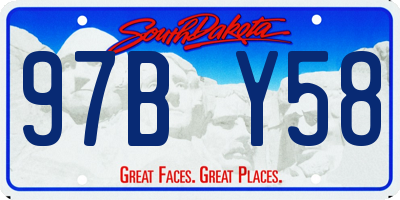 SD license plate 97BY58