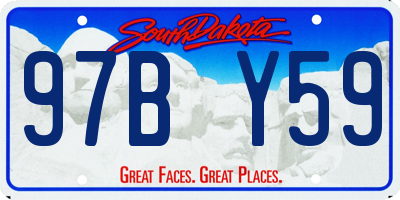 SD license plate 97BY59