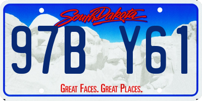 SD license plate 97BY61