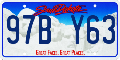 SD license plate 97BY63