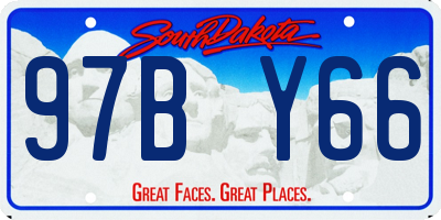 SD license plate 97BY66