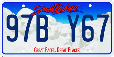 SD license plate 97BY67