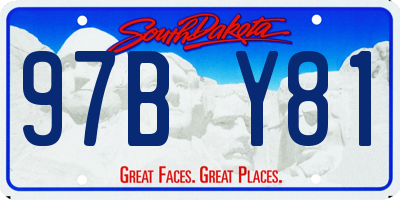 SD license plate 97BY81