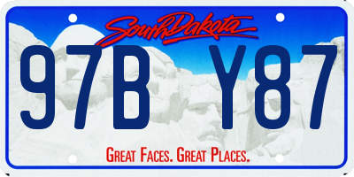 SD license plate 97BY87