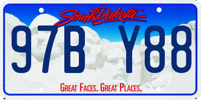 SD license plate 97BY88