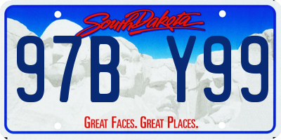 SD license plate 97BY99