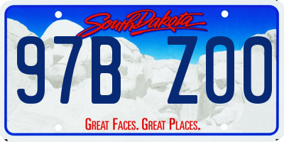 SD license plate 97BZ00