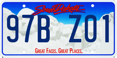 SD license plate 97BZ01