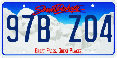 SD license plate 97BZ04