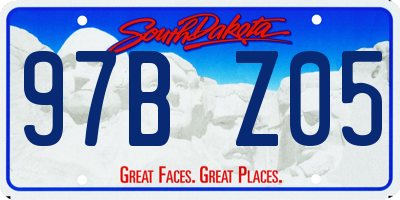 SD license plate 97BZ05