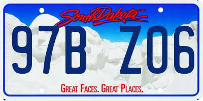 SD license plate 97BZ06