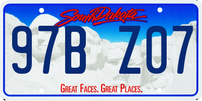 SD license plate 97BZ07