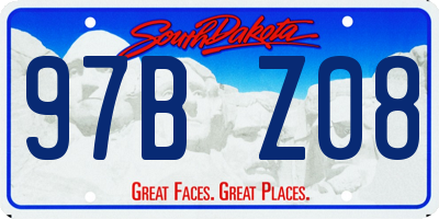SD license plate 97BZ08