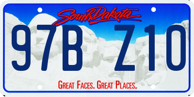 SD license plate 97BZ10