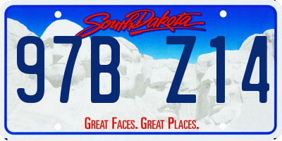 SD license plate 97BZ14