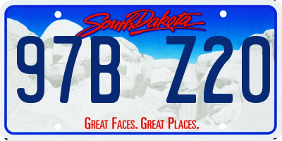 SD license plate 97BZ20