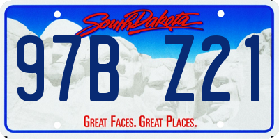 SD license plate 97BZ21