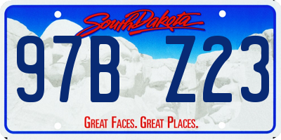 SD license plate 97BZ23