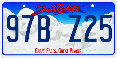 SD license plate 97BZ25