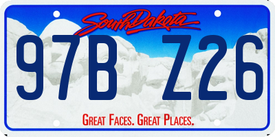 SD license plate 97BZ26