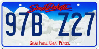 SD license plate 97BZ27