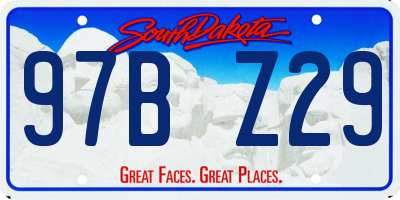 SD license plate 97BZ29