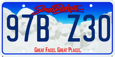 SD license plate 97BZ30