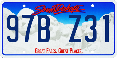 SD license plate 97BZ31