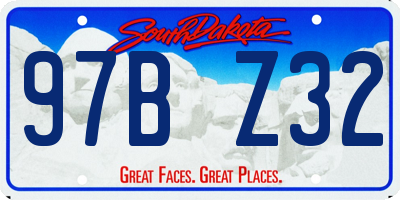SD license plate 97BZ32