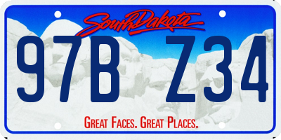 SD license plate 97BZ34