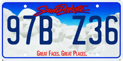 SD license plate 97BZ36