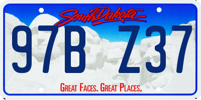 SD license plate 97BZ37