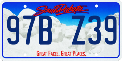 SD license plate 97BZ39