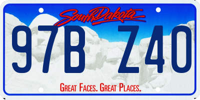 SD license plate 97BZ40