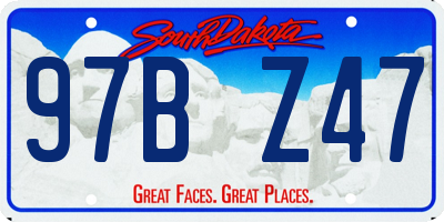 SD license plate 97BZ47