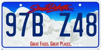 SD license plate 97BZ48