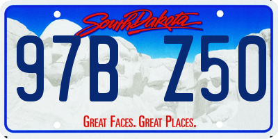 SD license plate 97BZ50