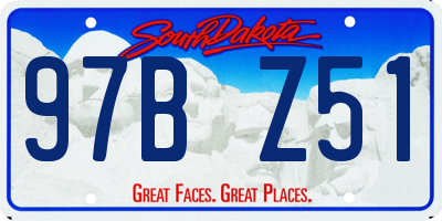 SD license plate 97BZ51