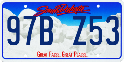 SD license plate 97BZ53