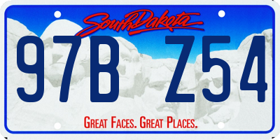 SD license plate 97BZ54