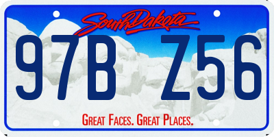 SD license plate 97BZ56