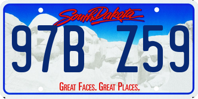 SD license plate 97BZ59