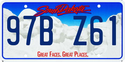 SD license plate 97BZ61
