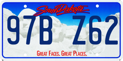 SD license plate 97BZ62
