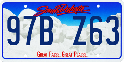 SD license plate 97BZ63