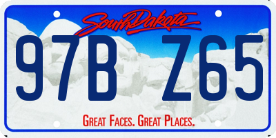 SD license plate 97BZ65